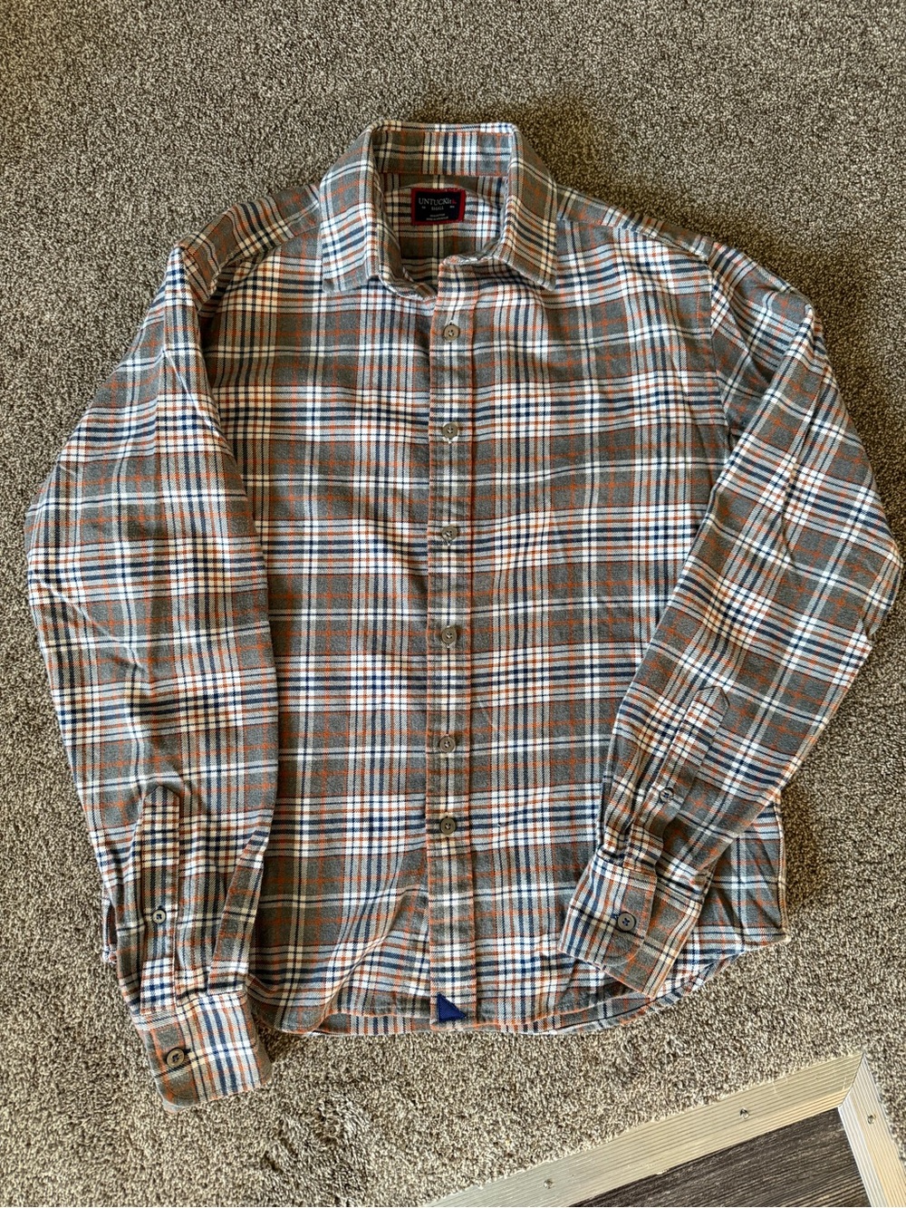UNTUCKit Men's Plaid Button-Down Shirt 100% Cotton Natural Fibers Lumberjack